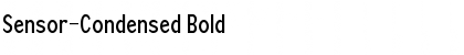 Sensor-Condensed Bold Font