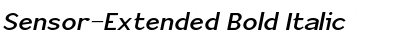Sensor-Extended Bold Italic Font
