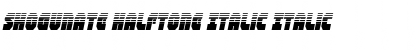 Shogunate Halftone Italic Font