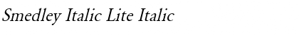 Smedley Italic Lite Font