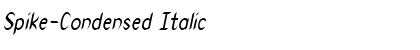 Spike-Condensed Italic