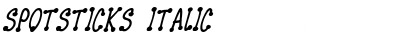 Spotsticks Italic Font