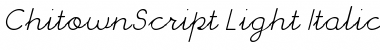 ChitownScript Light Font