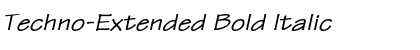 Techno-Extended Bold Italic Font