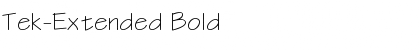 Tek-Extended Bold Font