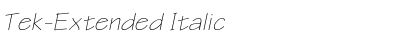 Tek-Extended Italic