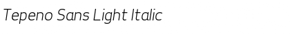 Tepeno Sans Light Italic Font