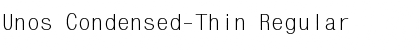 Unos Condensed-Thin Regular Font