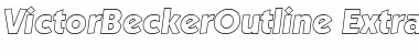 VictorBeckerOutline-ExtraBold Italic Font