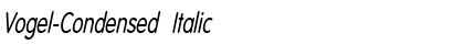 Vogel-Condensed Italic Font