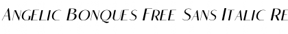 Angelic Bonques Free Sans Italic Font