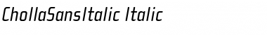ChollaSansItalic Font