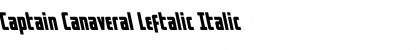 Captain Canaveral Leftalic Font