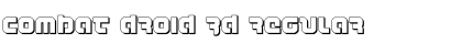 Combat Droid 3D Regular Font