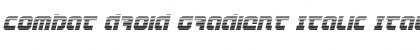 Combat Droid Gradient Italic Font