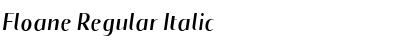 Floane Regular Italic Font