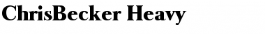 ChrisBecker-Heavy Font