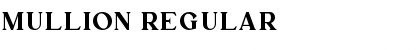 Mullion Regular Font