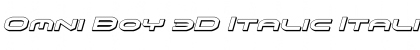 Omni Boy 3D Italic Font