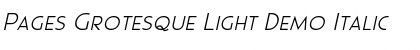 Pages Grotesque Light Demo Font