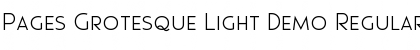 Pages Grotesque Light Demo Font