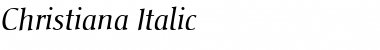 Christiana Italic Font
