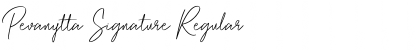 Pevanytta Signature Font
