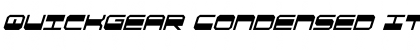 QuickGear Condensed Italic Font