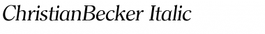 ChristianBecker Font
