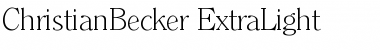 ChristianBecker-ExtraLight Font