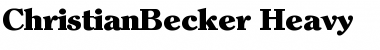 ChristianBecker-Heavy Font