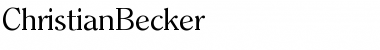 ChristianBecker Font
