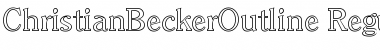 ChristianBeckerOutline Regular Font