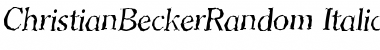 ChristianBeckerRandom Italic Font