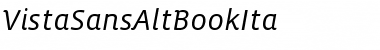 VistaSansAltBookIta Regular Font