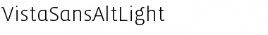 VistaSansAltLight Regular Font