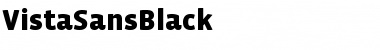 VistaSansBlack Regular Font