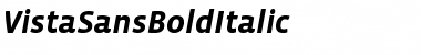 VistaSansBoldItalic Regular Font