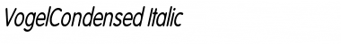 VogelCondensed Italic Font