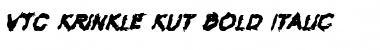 VTC Krinkle-Kut Bold Italic Font