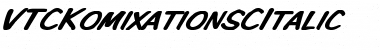 VTCKomixationSCItalic Regular Font