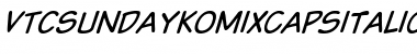 VTCSundaykomixcaps Italic Font