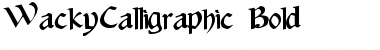 WackyCalligraphic Bold Font