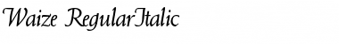 Waize RegularItalic Font