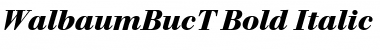 WalbaumBucT Bold Italic Font