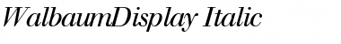 WalbaumDisplay Italic Font