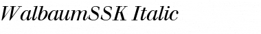 WalbaumSSK Italic Font