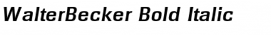 WalterBecker Bold Italic Font