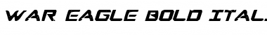 War Eagle Bold Italic Font