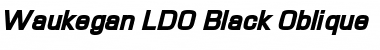 Waukegan LDO Black Oblique Font